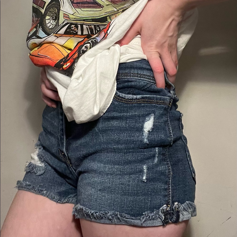 Hollister high-rise ripped shorts